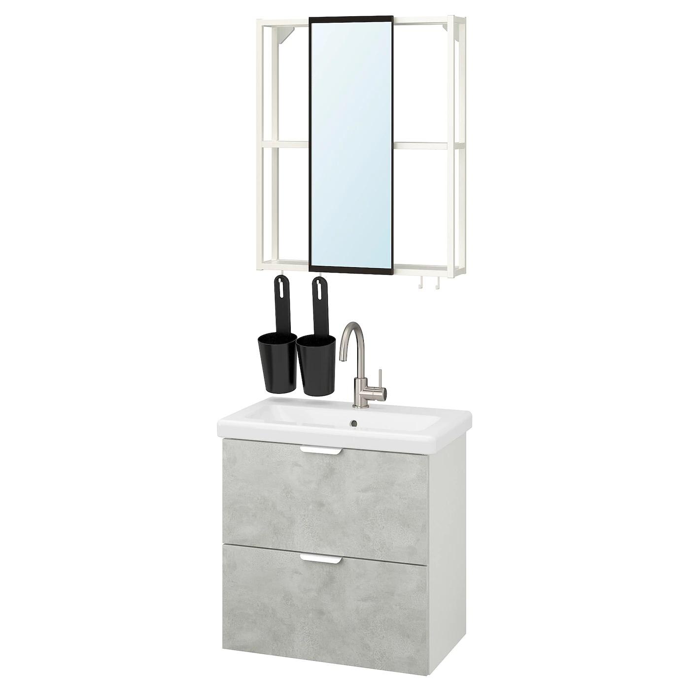 IKEA Würzburg - Badeinrichtung 13-tlg. Betonmuster/weiß GLYPEN Hahn Badeinrichtung 13-tlg. Betonmuster/weiß GLYPEN Hahn Angebot bei IKEA Würzburg im Prospekt Viele tolle Preise zum Träumen