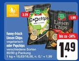 Linsen Chips oder Popchips von funny-frisch im aktuellen E center Prospekt für 1,49 €