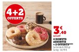 4 donuts assortis + 2 offerts dans le catalogue Super U