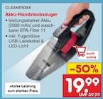 Akku-Handstaubsauger im Angebot bei Netto Marken-Discount in Osnabrück Akku-Handstaubsauger Angebote von CLEANmaxx bei Netto Marken-Discount Osnabrück für 19,99 €