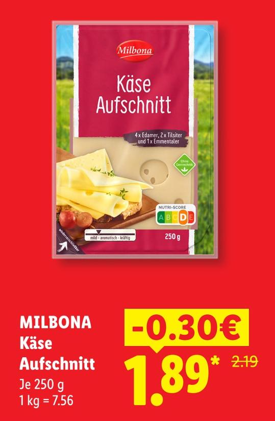 Käse Aufschnitt