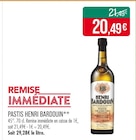 Pastis - HENRI BARDOUIN - Supermarchés Match à Dunkerque Pastis - HENRI BARDOUIN en promo chez Supermarchés Match Dunkerque à 20,49 €