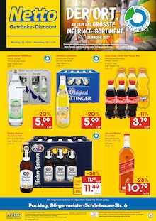 Netto Marken-Discount Prospekt "DER ORT, AN DEM DU IMMER AUSGEZEICHNETE PREISE FINDEST." mit  Seiten (Pocking)