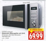 Edelstahl-Mikrowelle mit Grill von EDEKA zuhause für 69,99 € bei E center im Angebot Edelstahl-Mikrowelle mit Grill von EDEKA zuhause im aktuellen E center Prospekt