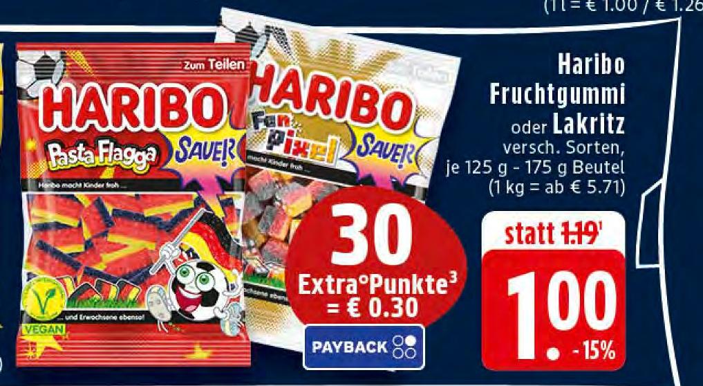 EDEKA Reken - Fruchtgummi Angebot im Prospekt Fruchtgummi bei EDEKA im Reken Prospekt für 1,00 €