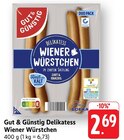 Delikatess Wiener Würstchen im Angebot bei E center in Darmstadt Delikatess Wiener Würstchen Angebote von Gut & Günstig bei E center Darmstadt für 2,69 €