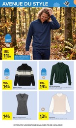Prix et réduction Pull Homme dans le prospectus Carrefour en cours Offre Pull Homme dans le catalogue Carrefour du moment à la page 65