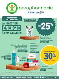 Prospectus E.Leclerc à Roffiac, "LA SÉLECTION ÉNERGIE À PRIX E.LECLERC", 4 pages, 24/02/2026 - 07/03/2026