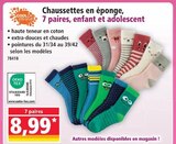 Chaussettes en éponge, 7 paires, enfant et adolescent - Cool Young en promo chez Norma Reims à 8,99 €