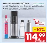 Wassersprudler DUO titan Angebote von sodastream bei Netto Marken-Discount Pforzheim für 114,99 €