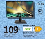 Moniteur EK271EBI - Acer - E.Leclerc à La Courneuve Moniteur EK271EBI - Acer en promo chez E.Leclerc La Courneuve à 109,00 €