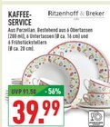 KAFFEE-SERVICE Angebote von Ritzenhoff & Breker bei Marktkauf Gütersloh für 39,99 €