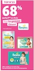 68% sur le 2ème au choix sur la gamme Géant Pampers - Pampers en promo chez Auchan Supermarché Vitry-sur-Seine