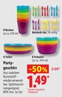 Partygeschirr 6 Becher Angebote bei Lidl Freiberg für 1,49 €