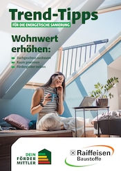 Möbel im Raiffeisen Baustoffe Prospekt in Kassel Aktueller Raiffeisen Baustoffe Prospekt mit Möbel, "Trend-Tipps für die energetische Sanierung", Seite 1