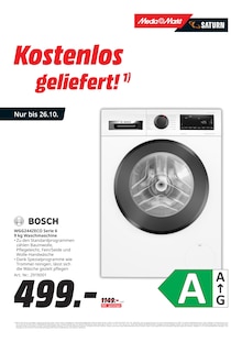 Waschmaschine im aktuellen MediaMarkt Saturn Prospekt (Lörrach) Waschmaschine im MediaMarkt Saturn Prospekt "Kostenlose Lieferung" mit 17 Seiten (Lörrach)