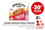 Barres céréales Frusli - Jordans en promo chez U Express Barres céréales Frusli - Jordans dans le catalogue U Express