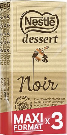 Casino Supermarchés Lyon - Chocolat dessert noir 3 x 205 g (615 g) Promo Chocolat dessert noir 3 x 205 g (615 g) dans le catalogue Casino Supermarchés "6 semaines de fête et de promos !" à Lyon