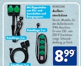 Außensteckdose Angebote von WORKZONE bei ALDI SÜD Fellbach für 8,99 €
