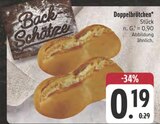 Doppelbrötchen im Angebot bei EDEKA in Bayreuth Doppelbrötchen Angebote bei EDEKA Bayreuth für 0,19 €