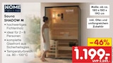 Sauna SHADOW M im Netto Marken-Discount Prospekt Sauna SHADOW M von HOME DELUXE im aktuellen Netto Marken-Discount Prospekt für 1.199,00 €