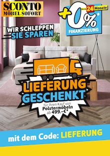 Sconto SB Jena Prospekt "WIR SCHLEPPEN, SIE SPAREN" mit 1 Seite