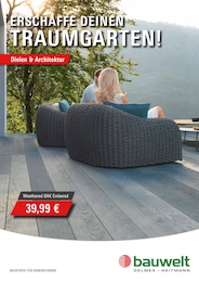 Baumärkte Prospekt von bauwelt Delmes Heitmann Ahrensburg bauwelt Delmes Heitmann Prospekt: "ERSCHAFFE DEINEN TRAUMGARTEN!", 1 Seite, 13.03.2026 - 30.06.2026