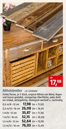 BAUHAUS Dingolfing - Altholzbretter Altholzbretter Angebot bei BAUHAUS Dingolfing im Prospekt "Handzettel KW 45"