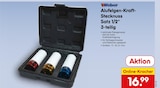 Netto Marken-Discount Lage - Alufelgen-Kraft-Stecknuss Satz 1/2“ 3-teilig Angebot im Prospekt Alufelgen-Kraft-Stecknuss Satz 1/2“ 3-teilig bei Netto Marken-Discount im Lage Prospekt für 16,99 €