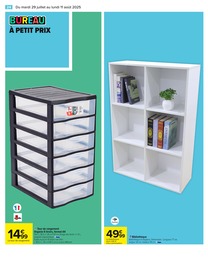 Prix et réduction Bibliothèque dans le prospectus Carrefour en cours Offre Bibliothèque dans le catalogue Carrefour du moment à la page 26