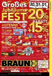 Würstchen im BRAUN Möbel-Center Prospekt in Albstadt Aktueller BRAUN Möbel-Center Prospekt mit Würstchen, "Großes Jubiläumsfest", Seite 12