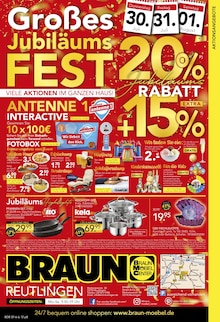 Bier im aktuellen BRAUN Möbel-Center Prospekt (Albstadt) Bier im BRAUN Möbel-Center Prospekt "Großes Jubiläumsfest" mit 12 Seiten (Albstadt)