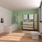Meuble à poser l.120 cm decor bois clair/gris "style" en promo à 209,00 € chez Brico Dépôt Meuble à poser l.120 cm decor bois clair/gris "style" dans le catalogue Brico Dépôt