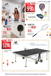 Promos Table dans le catalogue "DU SPORT ACCESSIBLE À TOUS, C'EST ÇA LA MAGIE DE NOËL !" de Intersport à la page 19