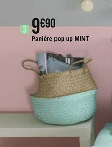 Géant Casino Saint-Martin-d'Hères - Panière pop up MINT Promo Panière pop up MINT dans le catalogue Géant Casino "Les belles inspirations brico deco" à Saint-Martin-d'Hères