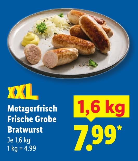 Metzgerfrisch Frische Grobe Bratwurst