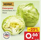 Eisbergsalat von Heimat für 0,66 € bei Netto Marken-Discount im Angebot Eisbergsalat von Heimat im aktuellen Netto Marken-Discount Prospekt