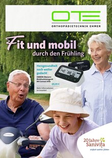 Blutdruckmessgerät im aktuellen Orthopädietechnik Ehmer GmbH Prospekt (Wiesbaden) Blutdruckmessgerät im Orthopädietechnik Ehmer GmbH Prospekt "Fit und mobil durch den Frühling" mit 6 Seiten (Wiesbaden)