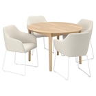 Tisch und 4 Stühle Buche hell Furnier/weiß Gunnared beige Angebote von SKANSNÄS / TOSSBERG bei IKEA Lörrach für 1.035,00 €