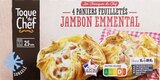 4 paniers feuilletés jambon emmental - TOQUE DU CHEF en promo chez Lidl 4 paniers feuilletés jambon emmental - TOQUE DU CHEF dans le catalogue Lidl