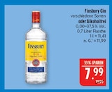 Finsbury Gin verschiedene Sorten oder Alkoholfrei Angebote von Finsbury bei Marktkauf Schweinfurt für 7,99 €