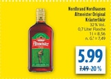Altmeister Original Kräuterlikör Angebote von Nordbrand Nordhausen bei diska Plauen für 5,99 €