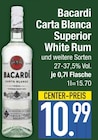Carta Blanca Superior White Rum Angebote von Bacardi bei EDEKA Augsburg für 10,99 €
