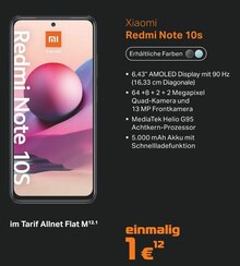 Bührs Telekommunikations GmbH & Co.KG Lingen - Smartphone Redmi Note 10s Smartphone Redmi Note 10s Angebot bei Bührs Telekommunikations GmbH & Co.KG Lingen im Prospekt ES GEHT WIEDER LOOOS