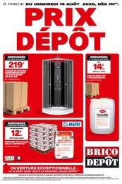 Catalogue Bricolage Brico Dépôt en cours à Roanne et alentours, PRIX DÉPÔT, 1 page, 14/08/2026 - 19/08/2026