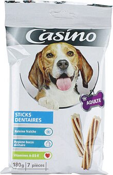 Géant Casino Beaucouzé - Sticks dentaires pour chien adulte Promo Sticks dentaires pour chien adulte dans le catalogue Géant Casino "Le salon de l'animal de compagnie" à Beaucouzé