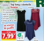 Promo Top long à dentelle femme à 7,99 € dans le catalogue Norma à Strasbourg