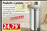 Poubelle à pédale, env. 30 l en promo chez Norma Strasbourg à 24,79 €