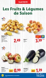 Prix et réduction Aubergine dans le prospectus Lidl en cours Offre Aubergine dans le catalogue Lidl du moment à la page 4