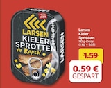Kieler Sprotten von Larsen für 0,59 € bei famila Nordwest im Angebot Kieler Sprotten von Larsen im aktuellen famila Nordwest Prospekt